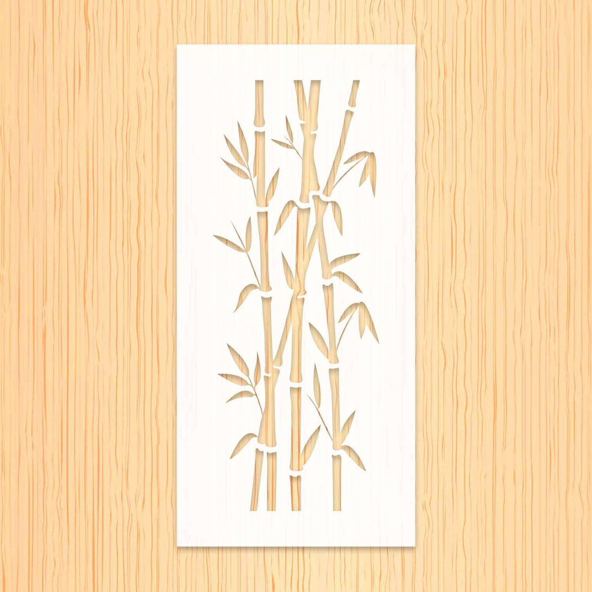 Bamboo Plant Pattern Stencil Stencilcube