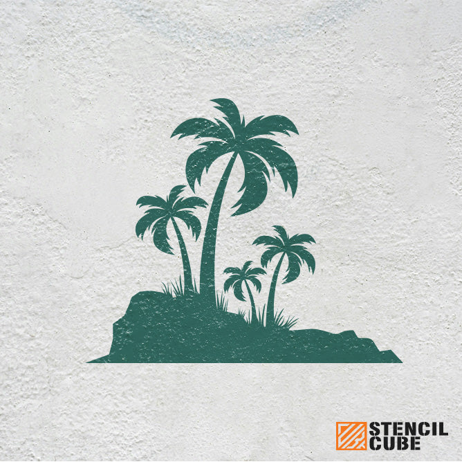 Palm tree Stencil Tree Stencil Stencilcube