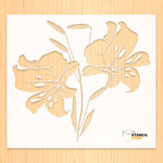 Load image into Gallery viewer, Blooming Lily flowers Stencil Stencilcube
