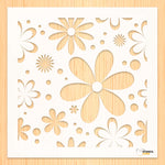 Load image into Gallery viewer, Cosmos flower pattern design stencil
