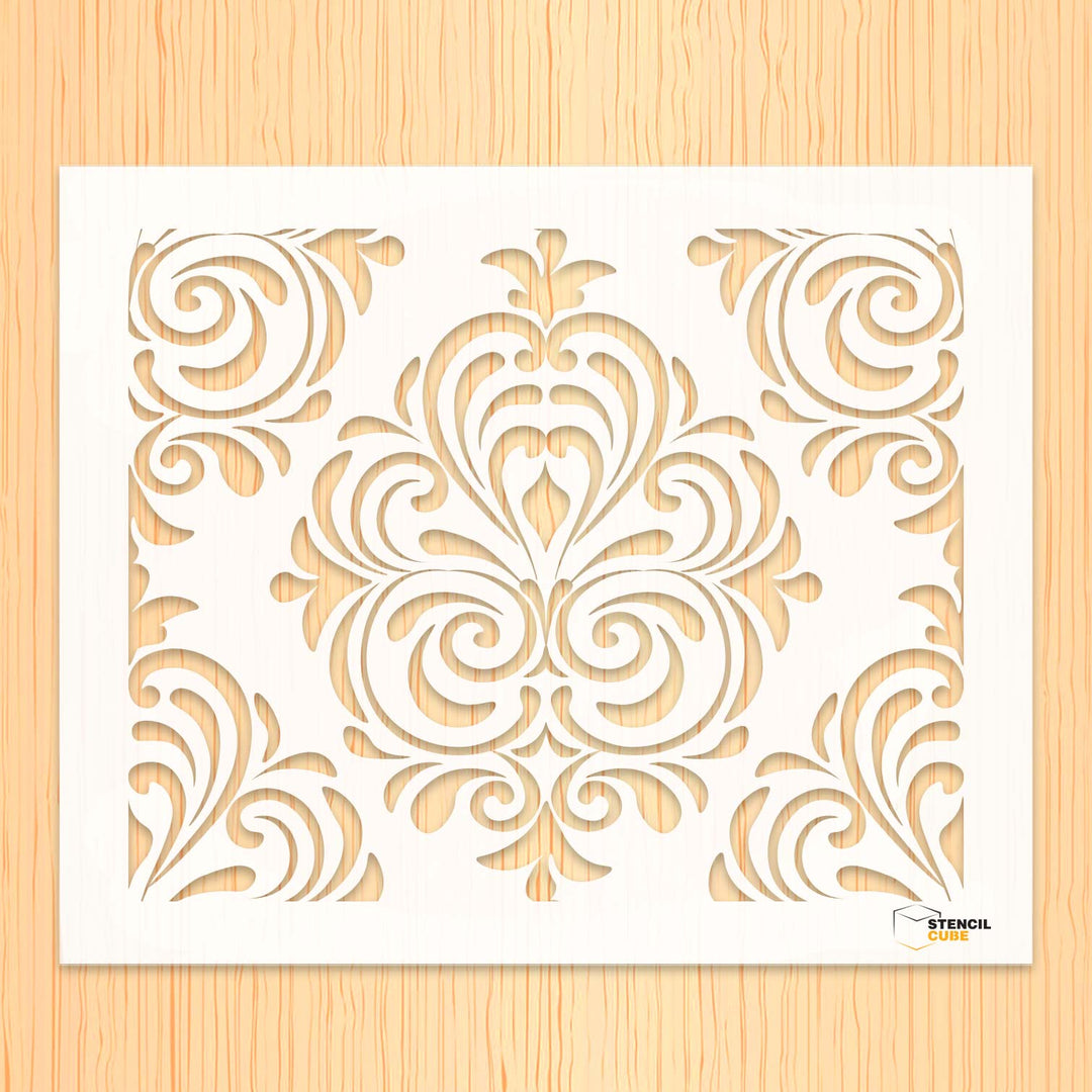 Elegant seamless pattern stencil