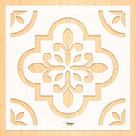 Load image into Gallery viewer, Elegent ornamental floo tile pattern stencil stencilcube
