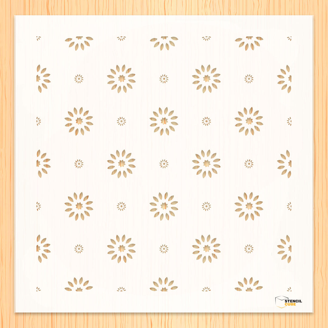 Floral pattern design stencil stencilcube