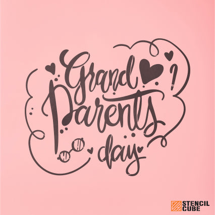 Grand parents day stencil