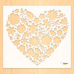 Load image into Gallery viewer, Heart shape summer Pattern stencil stencilcube
