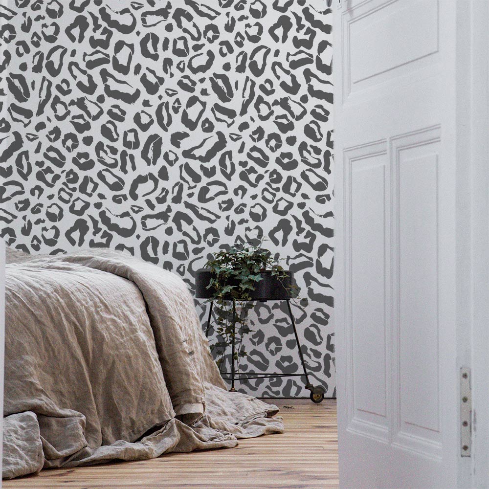 Leopard  stripe design stencil