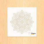 Load image into Gallery viewer, Lineal  Mandala Design With Flower Stencil
