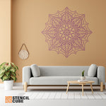 Load image into Gallery viewer, Lineal  Mandala Design With Flower Stencil
