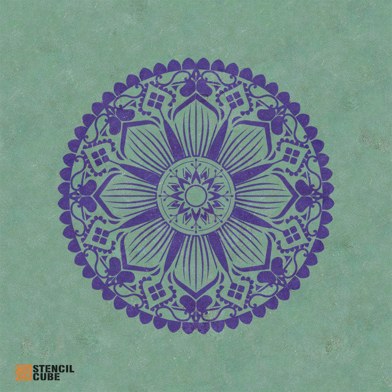 Mandala Of Floral Design Stencil