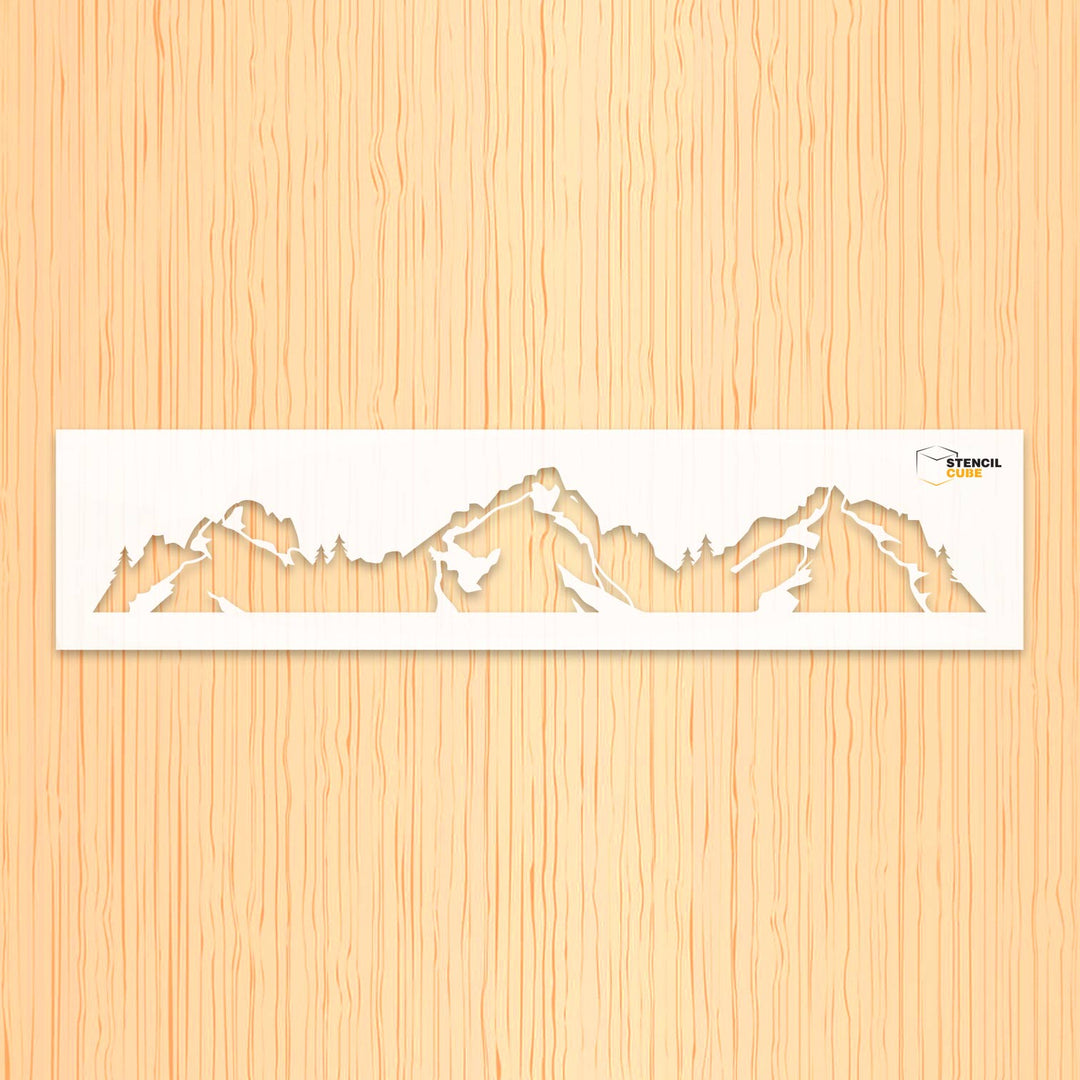 Mountain ridge design stencil