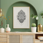 Load image into Gallery viewer, Ornamental elegent floral design stencil
