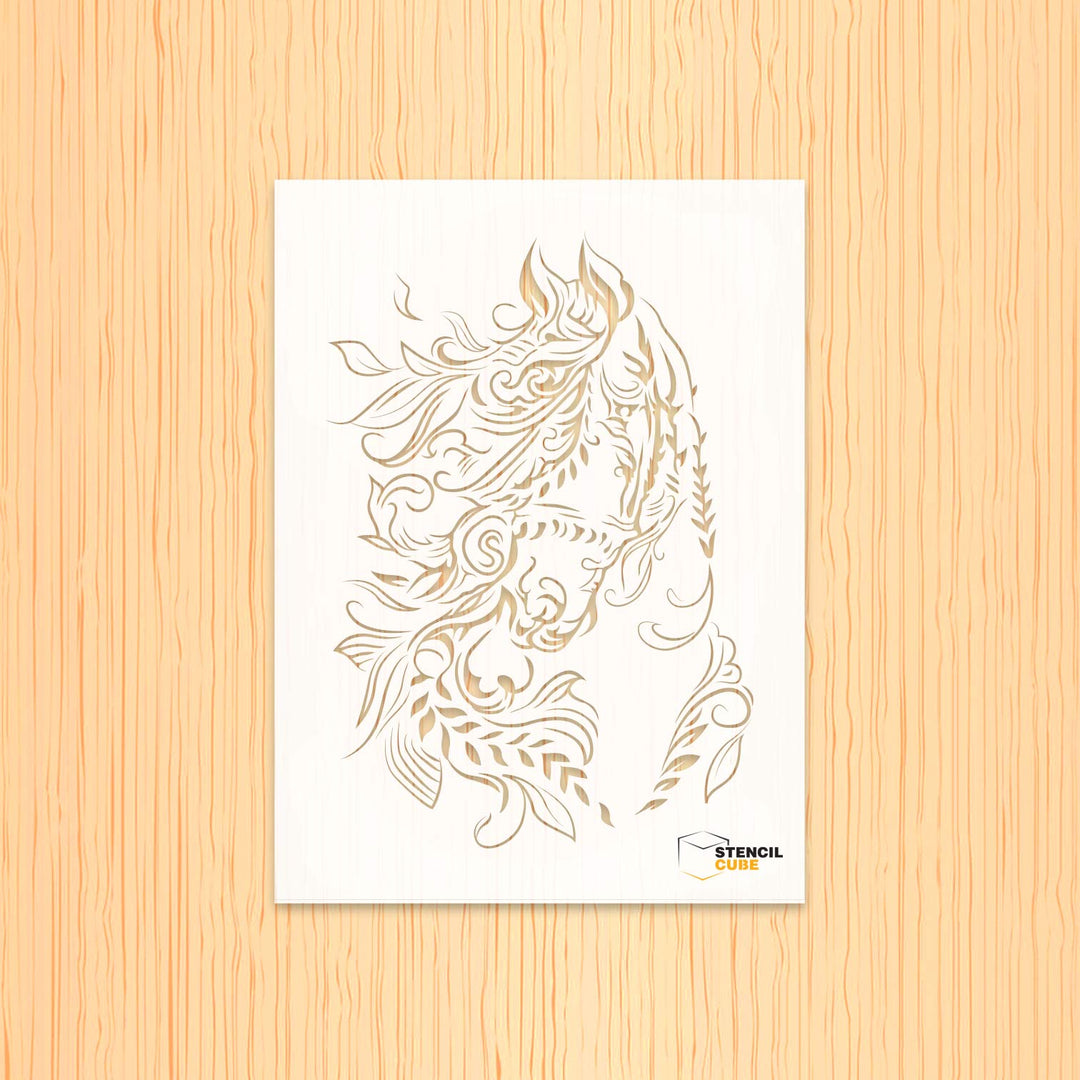 Ornated Horse Stencil