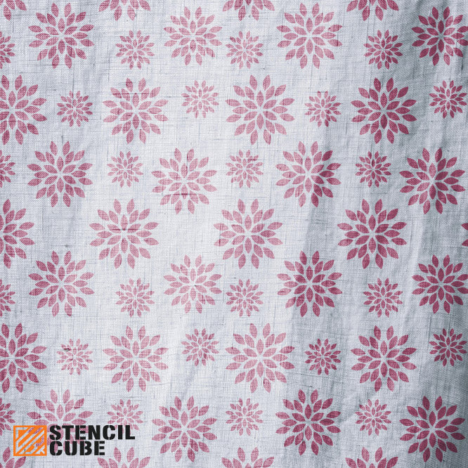 Simple flower pattern stencil