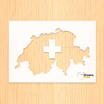 Load image into Gallery viewer, Switzerland Map Flag Stencil
