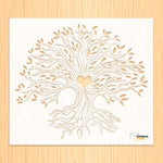 Load image into Gallery viewer, Tree life with heart shape stencil
