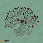 Load image into Gallery viewer, Tree life with heart shape stencil
