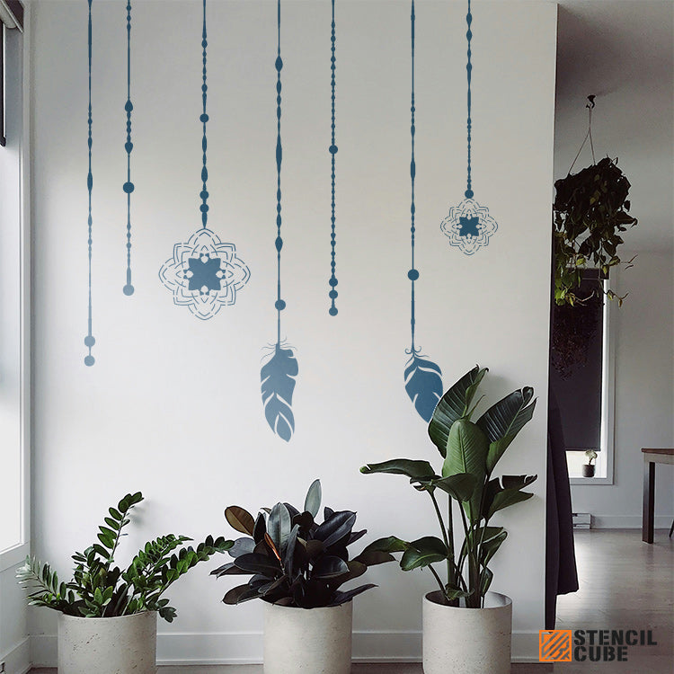 Boho design stencil Stencilcube Wall paint