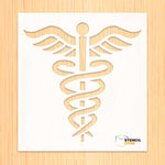 Load image into Gallery viewer, Caduceus Medical Symbol Stencil
