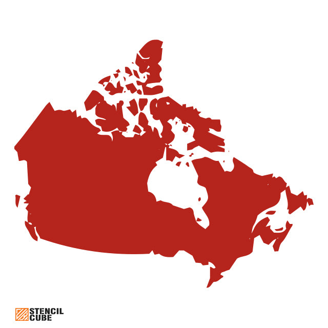 Canada Map Stencil