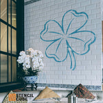 Load image into Gallery viewer, Clover Four leafs Stencil Stencilcube wall paint Wall stencil
