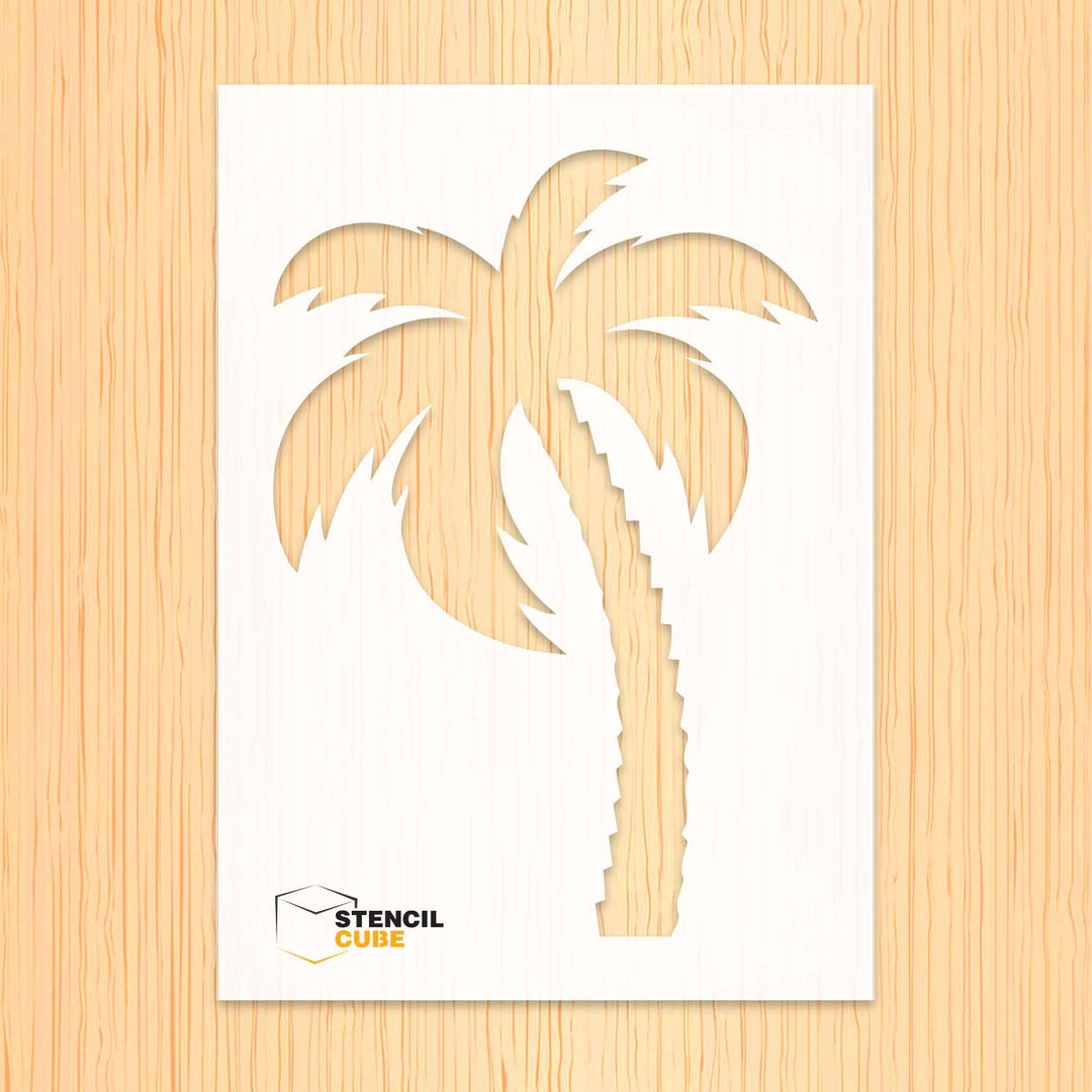 Curve Palm Tree Stencil