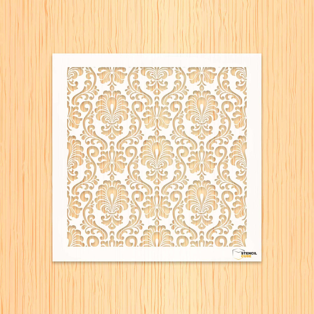 Damask Seamless Pattern for Wall Stencil