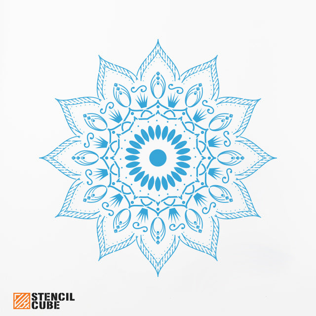 Floral Abstract Mandala Stencil