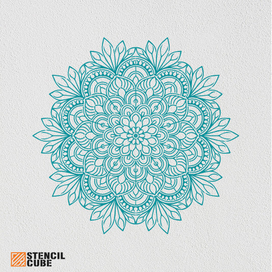 Floral Petal Mandala Stencil