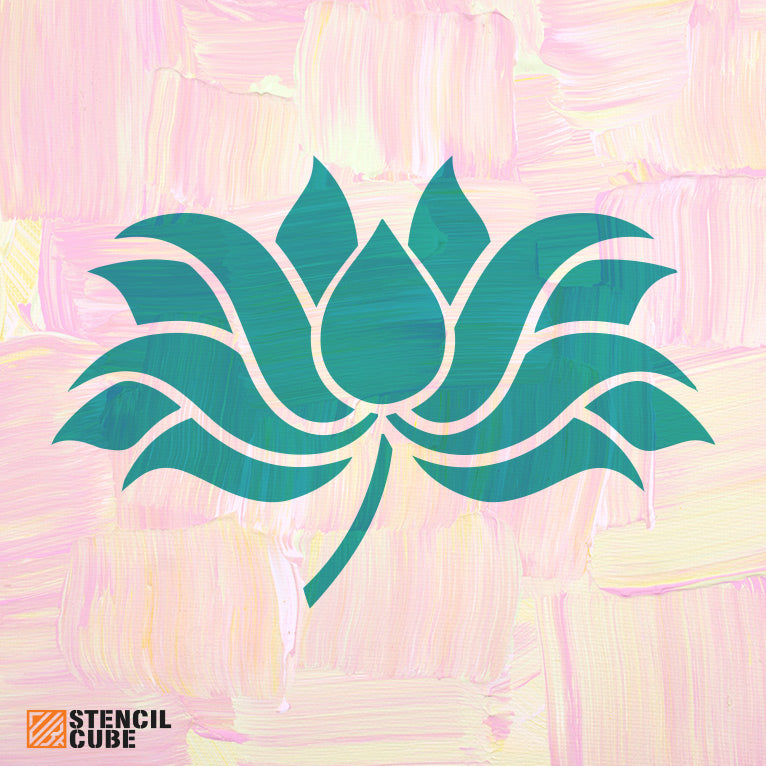 Lotus Flower Stencil