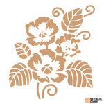 Load image into Gallery viewer, Flower with leaves Stencil
