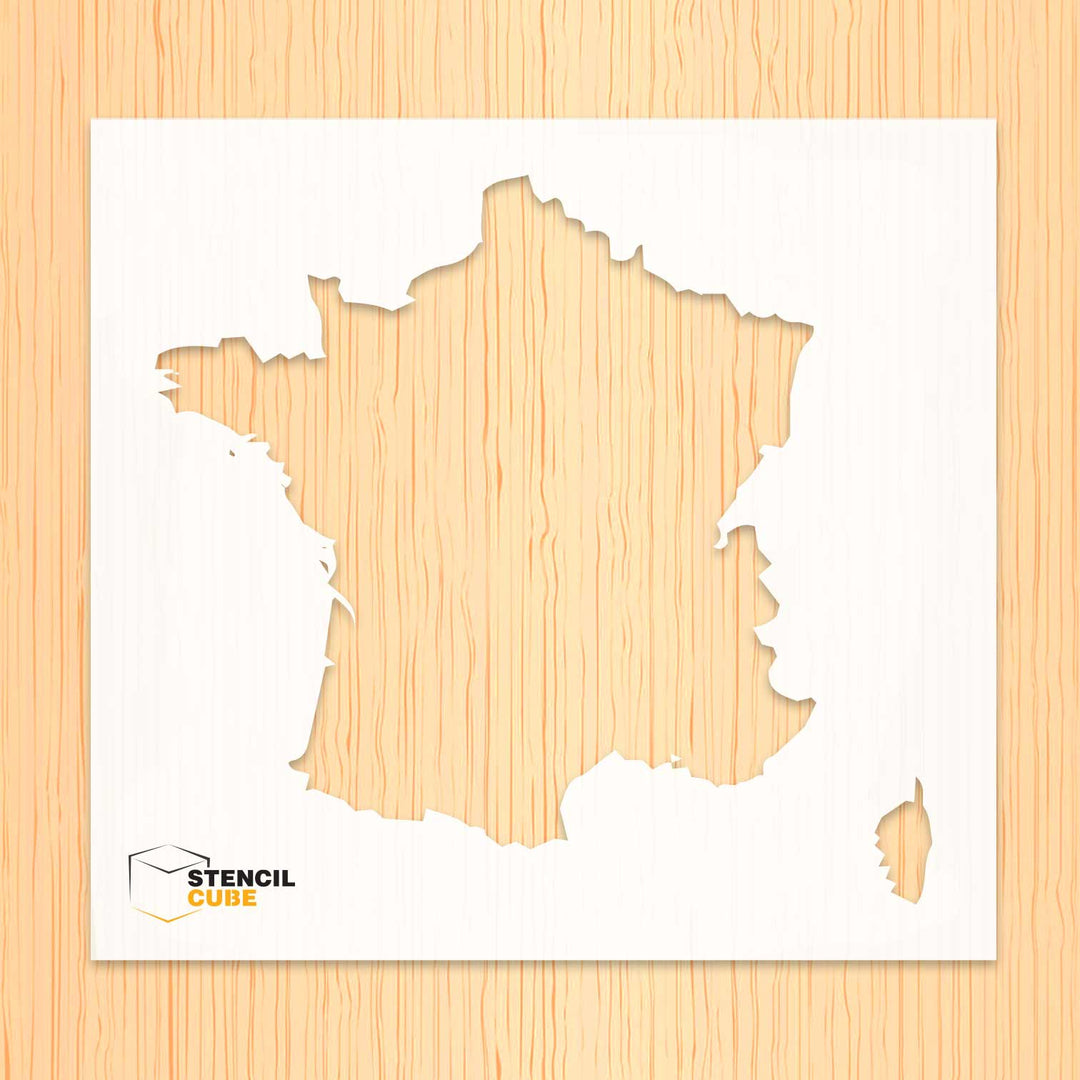 France Map Stencil