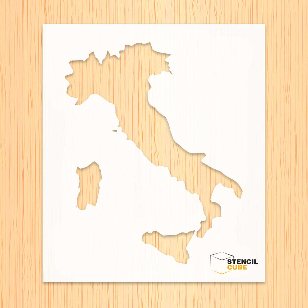 Italy Map Stencil