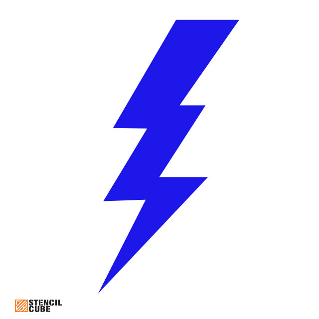 Lightining Bolt Icon Stencil