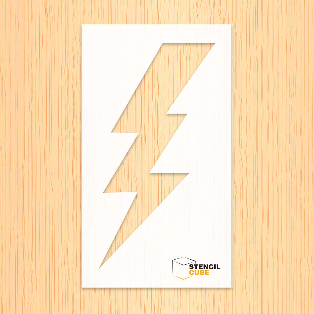 Lightining Bolt Icon Stencil