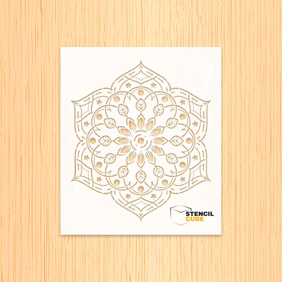 Line Art Floral Mandala Stencil – Stencilcube