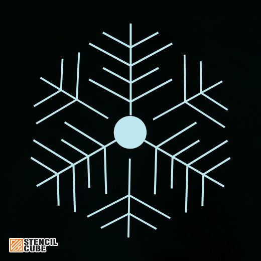 Line Art Snowflake Stencil