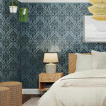 Load image into Gallery viewer, Luxury damask wall pattern stencil
