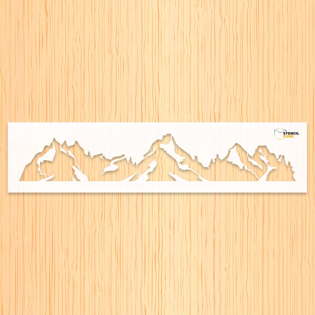 Mountain chain stencil