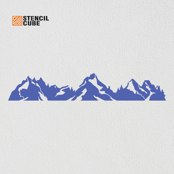 Mountain chain stencil