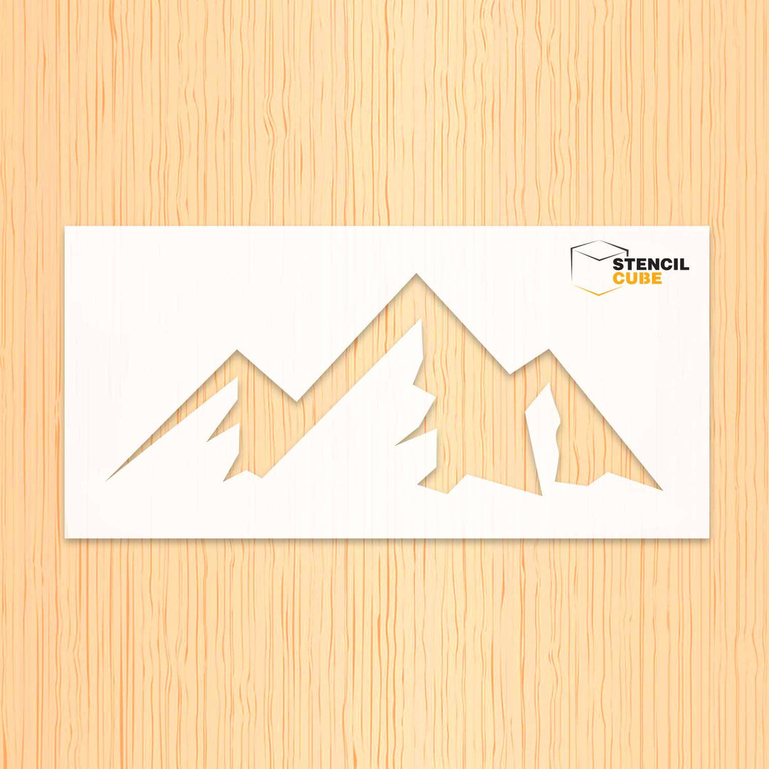 Simple Mountain Stencil