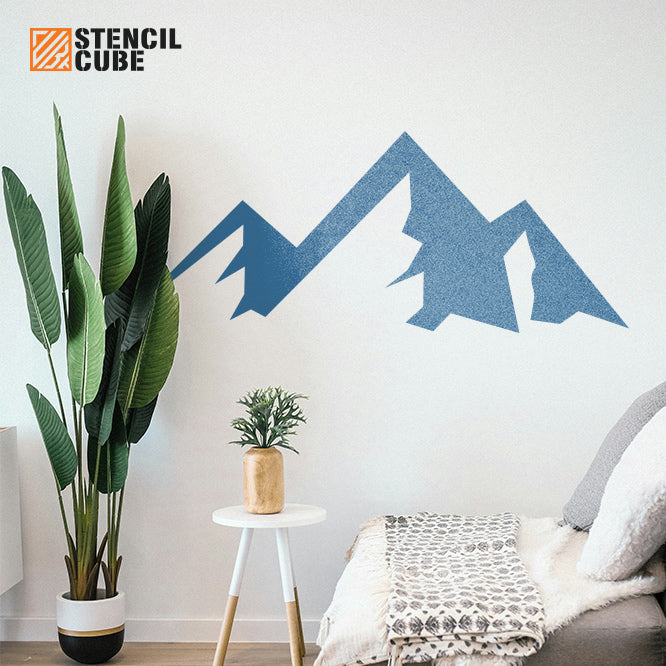 Simple Mountain Stencil