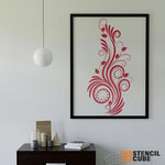 Load image into Gallery viewer, Ornamental decorative floral design stencil
