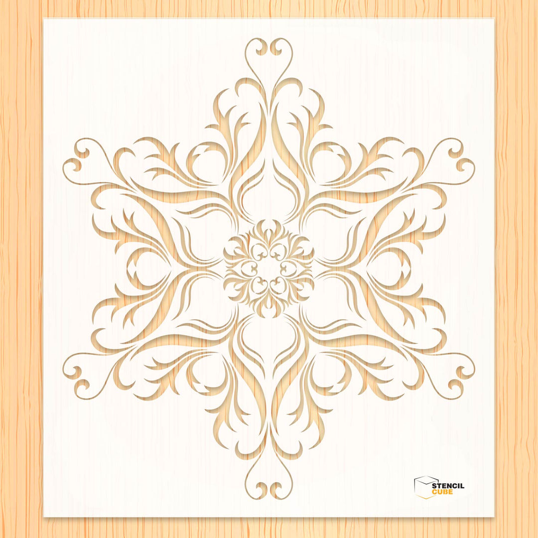 Ornamental pattern design stencil