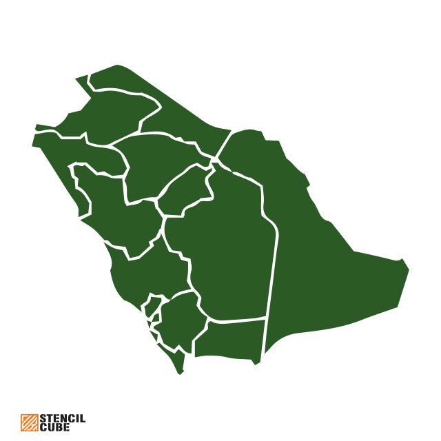 Saudi Arabia Map Stencil