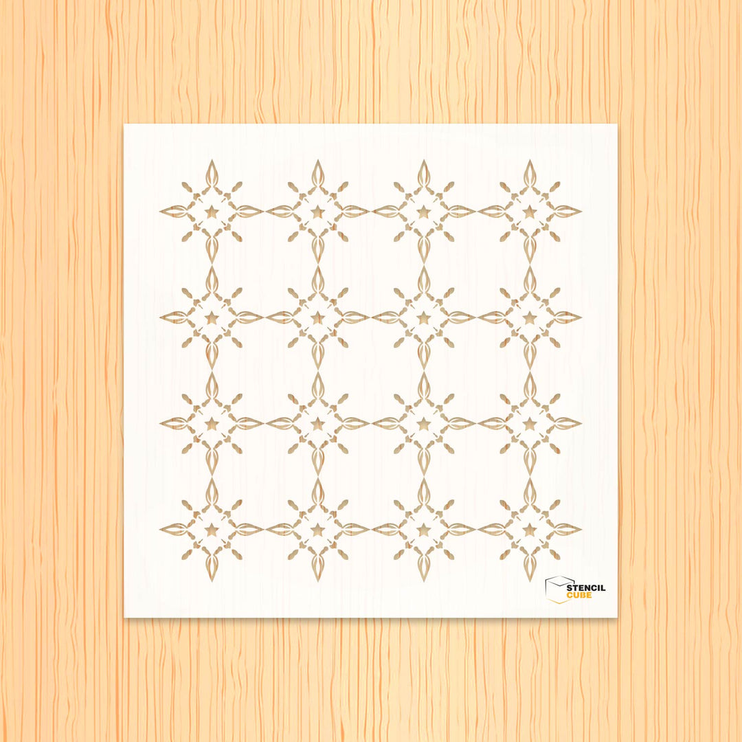 Seamless Wall Pattern With Star Stencil