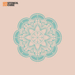 Load image into Gallery viewer, Simple Floral Mandala Design Stencil
