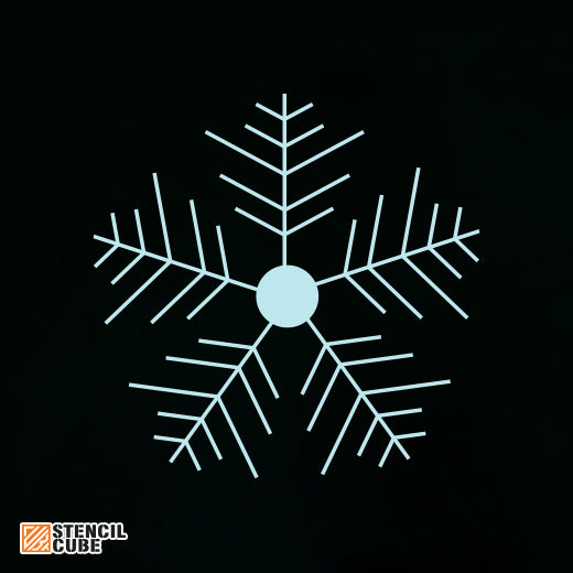 Simple Line art Snowflake Stencil