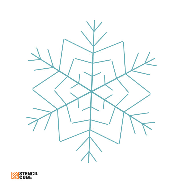 Snowflake Lines Stencil