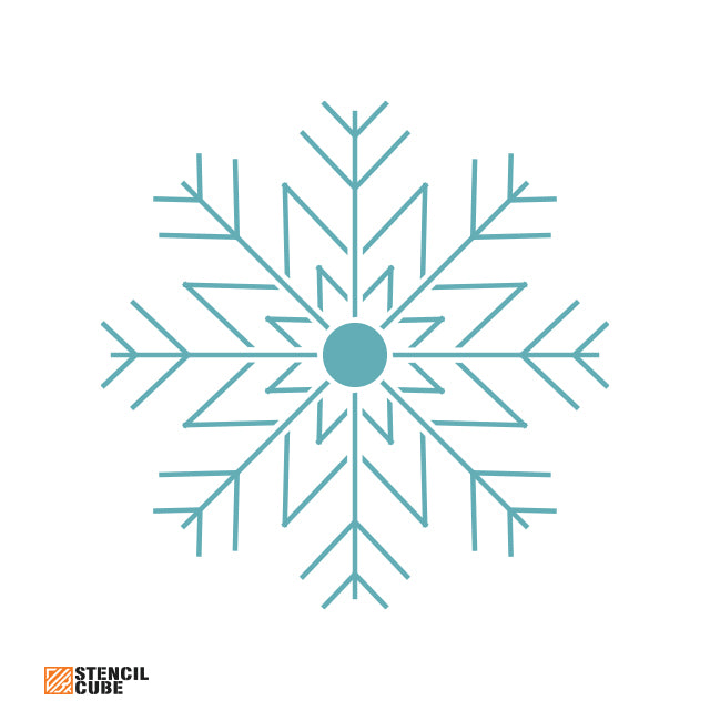 Star Shape Snow Flake Stencil