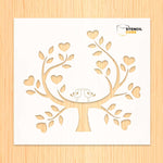 Load image into Gallery viewer, Tree with Love Birds Stencil
